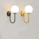 Glass Lampshade Wall Lamp by Axyaa: Modern Bedroom Sconce for Home Decor and Lighting Enhancement