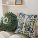 Axyaa Cotton Embroidered Cushion Cover 45X45CM for Office, Car, Sofa Lumbar Pillowcases.