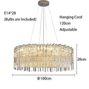 Axyaa Modern Crystal LED Chandeliers in Chrome/Gold for Elegant Decor