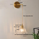 Axyaa Clear Glass LED Wall Lights with Pull Chain Switch