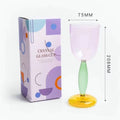 Axyaa Burgundy Colored Goblet Glass Wine Glass Cup for Drinkware Lovers