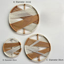 Axyaa Round Hemp Rope Weaving Wall Hanging Decor Tapestry
