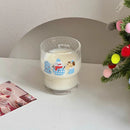Axyaa Christmas Glass Cup 300ml: Festive Kawaii Mug for Coffee, Juice, Wine, Cocktails