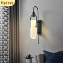 Axyaa Postmodern Glass Wall Lamp for Hotel Restaurant Aisle Bedside Lighting