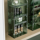Axyaa Makeup Shelf Organizer Clear Vertical Jewelry Display Stand