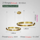 Modern LED Ring Chandelier for Dining and Living Room, Nordic Home Decor by Axyaa