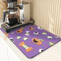 Axyaa Silicone Pumpkin Drying Mat: Halloween Kitchen Decor Absorbent Placemat & Cup Holder