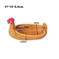 Axyaa Rattan Animal Style Fruit Plate & Tea Tray Multifunctional Storage Basket