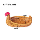 Axyaa Rattan Animal Style Fruit Plate & Tea Tray Multifunctional Storage Basket