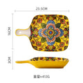 Axyaa Bohemian Enchanting Yellow Flower Ceramic Tableware Set