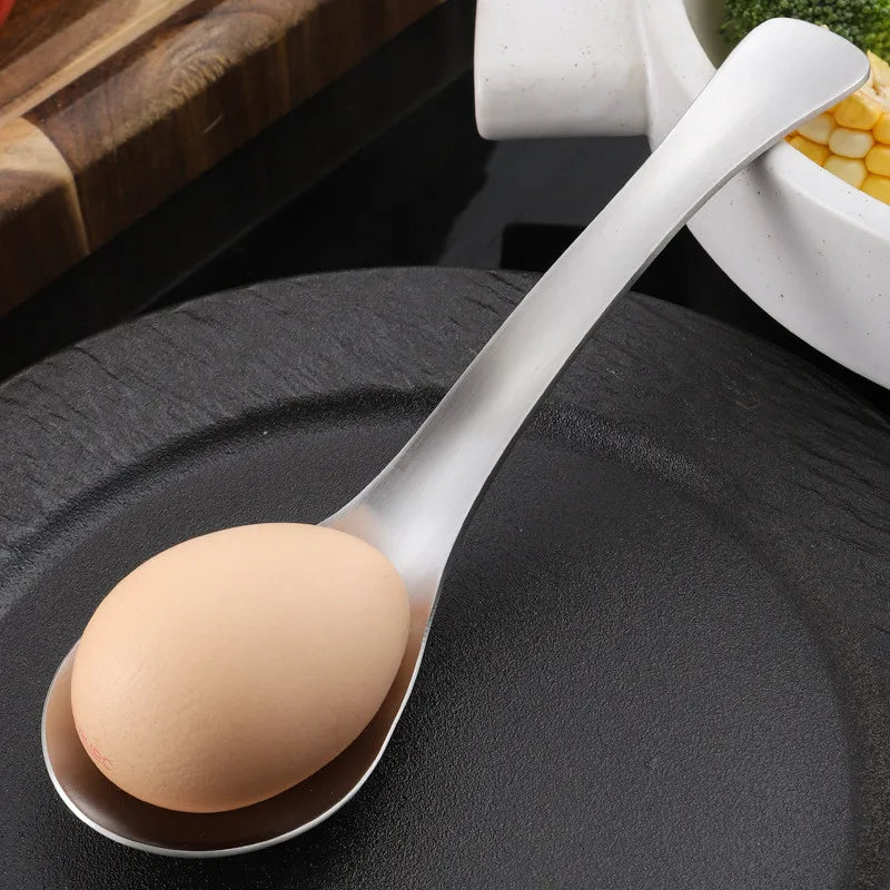 Axyaa Stainless Steel Long Handle Soup Ladle Golden Rice Spoon Kitchen Tableware
