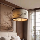 Axyaa Bamboo Leaf Ink Pendant Lights for Bedroom, Tea Room, and Study