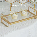 Axya Double Layer Cake Rack with Snack Trays, Dessert Plates, and Donut Stands