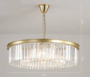 Axyaa Metal and Crystal Pendant Light - Stylish LED Chandelier for Living Room