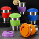 Axyaa 304 Stainless Steel Coffee Cup with Cover, Portable Travel Mug, 350ml