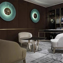 Axyaa Round LED Circle Wall Lamp: Danish Design for Living Room, Bedroom, Office