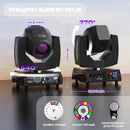 Axyaa 230W Beam Moving Head Light: 17 Gobos, 14 Colors, 16 Prisms