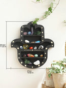 Axyaa Lotus Moon Butterfly Essential Oil Crystal Display Wall Shelf - Gothic Boho Home Decor