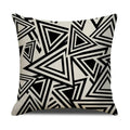Axyaa Geometric Line Print Linen Cushion Cover - Home & Car Decor Pillowcase