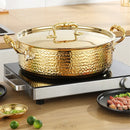 Axya 3-Layer Steel Soup Pot Double Flavor Hot Pot Stainless Steel Commercial Grade