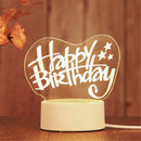 Axyaa 3D Acrylic LED Night Light | Romantic Bedroom Decoration Kids Lamp