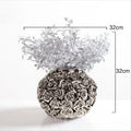 Axyaa Gold Plated Ceramic Rose Vase | Modern Home Wedding Decor & Ornaments