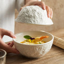 Axya Rock Texture Ceramic Soup Bowl with Lid - Restaurant Quality Dining Essential
