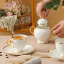 Axya™ Bone Coffee Set: Pot, Cups, Dishes, Teapot, Milk Pot, Sugar Bowl