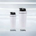 Axyaa Stainless Steel Protein Shaker Bottle with Steel Ball and Scale