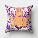 Axyaa Lion Tiger Head Pillowcase for Home Decor - Soft and Stylish Animal Cushion Cover