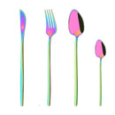 Axyaa Black Gold Stainless Steel Dinnerware Set for Dining & Events