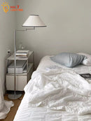 Axyaa Cream Rocker Arm Floor Lamp LED Modern Light Fixtures Living Room Bedroom