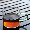 Axyaa Glass Teacup Set, Master Quality, Heat-Resistant, Kung Fu Tea Cup with Handle
