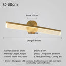 Nordic Copper LED Mirror Wall Light for Home Decor, Axyaa Glass Fixture