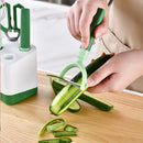 Axyaa 5-Piece Green Kitchen Tools Set: Peeler, Knife, Beater, Scissors - Multi-functional Cooking Gadget