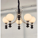 Axyaa Walnut Chandelier, Retro Designer Branch Lighting