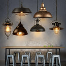 Axyaa Vintage Iron Pendant Light for Restaurant Kitchen Bar, American Country Retro Fixture