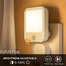 Axyaa Motion Sensor Dimmable LED Night Light EU Plug for Bedroom and Corridor