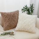 Axyaa Geometric Short Plush Pillow Cover Set for Living Room Sofa