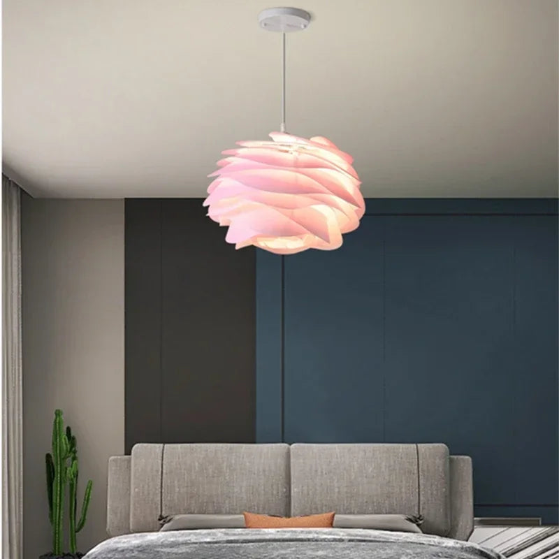 Axayya White Rose Ceiling Chandelier Creative Petal Light Fixtures