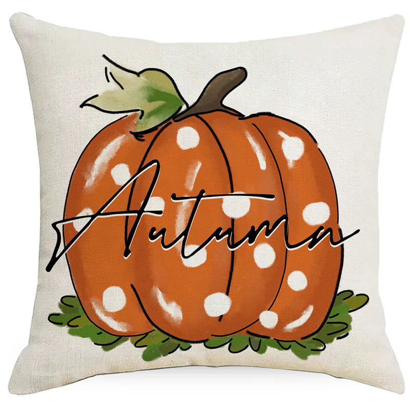 Axyaa Autumn Harvest Maple Leaf Pillow Cover for Living Room and Bedroom