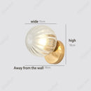 Axyaa Glass Ball LED Wall Lamp for Bedroom Study Living Room Corridor