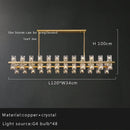 Axyaa Black Brass Crystal Chandelier - High Quality Luxury Ceiling Hanging Lamp