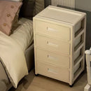 Axyaa Cream 3-6 Tier Rolling Storage Cabinet for LivingRoom/Bedroom/Study Organization