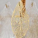 Axyaa Leaf Crystal Chandelier - Elegant Modern Lighting for Living Room, Dining Room & Bedroom