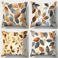 Axyaa Leaf Element Sofa Pillowcase Set, 17.7" Home Decoration