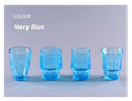 Axyaa Koi Fish Glass Cup Set of 4 in Grey, Amber, Navy Blue - Lucky Dog Collection
