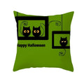 Axyaa Black Cat Pumpkin Cushion Cover 45x45 cm - Home Decor Funny Printed Pillow Case