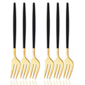 Axyaa Pink Gold Stainless Steel Small Forks Set of 6