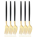 Axyaa Pink Gold Stainless Steel Small Forks Set of 6